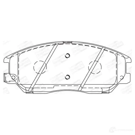 Тормозные колодки дисковые, комплект CHAMPION 1208731007 4060426044435 HAS BR2J 572518CH изображение 0