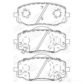 Тормозные колодки дисковые, комплект CHAMPION 572609CH OE AS2 4060426045289 1208731893 изображение 0