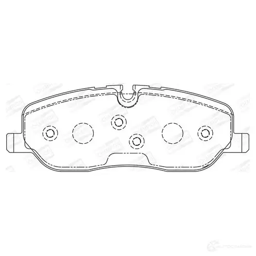 Тормозные колодки дисковые, комплект CHAMPION V4 2RW 572521CH 1208731025 4060426042486 изображение 0