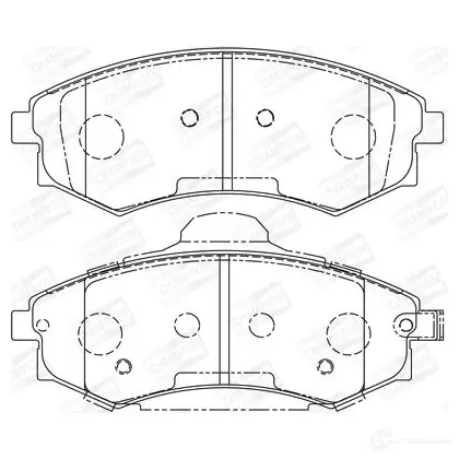 Тормозные колодки дисковые, комплект CHAMPION 572496CH YBDH1 T 4060426043162 1208730679 - Изображение 1
