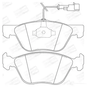 Тормозные колодки дисковые, комплект CHAMPION 42B LF 571884CH 4060426040345 1208725913 изображение 0