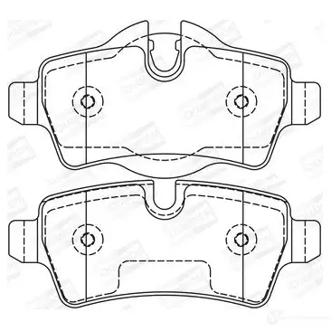 Тормозные колодки дисковые, комплект CHAMPION F TMVZ1 4060426044268 1208734865 573200CH - Изображение 1