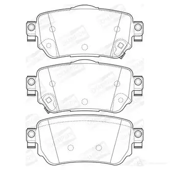 Тормозные колодки дисковые, комплект CHAMPION B HC4VNN 573658CH 1208738185 4060426046774 изображение 0
