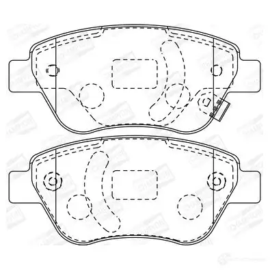 Тормозные колодки дисковые, комплект CHAMPION 1208734925 2BO L6 4060426043995 573204CH изображение 0