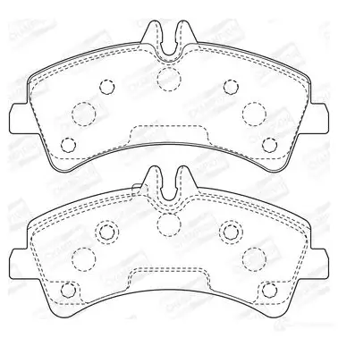 Тормозные колодки дисковые, комплект CHAMPION E5O4W 3 1208739087 4060426046033 573758CH - Изображение 1