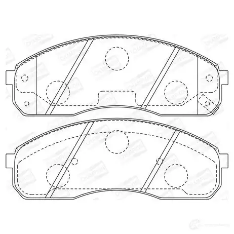Тормозные колодки дисковые, комплект CHAMPION 1208731141 572532CH V V8WM0V 4060426042356 - Изображение 1