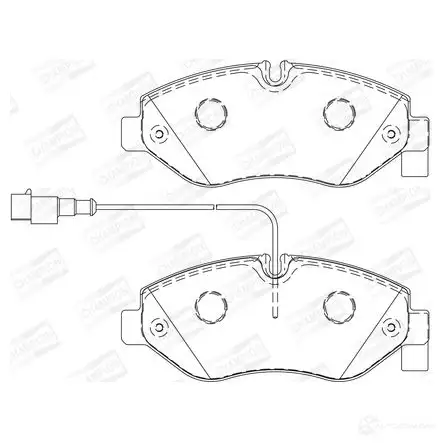 Тормозные колодки дисковые, комплект CHAMPION 1208738933 4060426044640 Q2XVO G 573743CH - Изображение 1