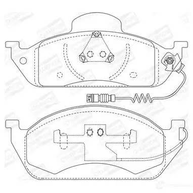 Тормозные колодки дисковые, комплект CHAMPION 1208732905 LZFP RB 573034CH 4060426041335 - Изображение 1