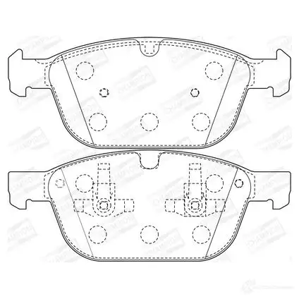 Тормозные колодки дисковые, комплект CHAMPION 9YG K6 1208736163 573293CH 4060426045326 - Изображение 1