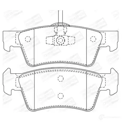 Тормозные колодки дисковые, комплект CHAMPION 573301CH 1208736287 516JA N 4060426041687 - Изображение 1