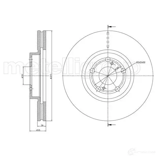 Тормозной диск CIFAM 800970c 8032747114384 2467214 1REOC XW изображение 0