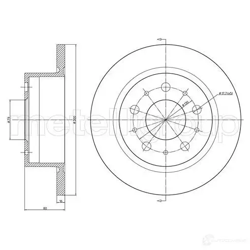 Тормозной диск CIFAM 2M7VT U2 800911c 2467158 8032747063750