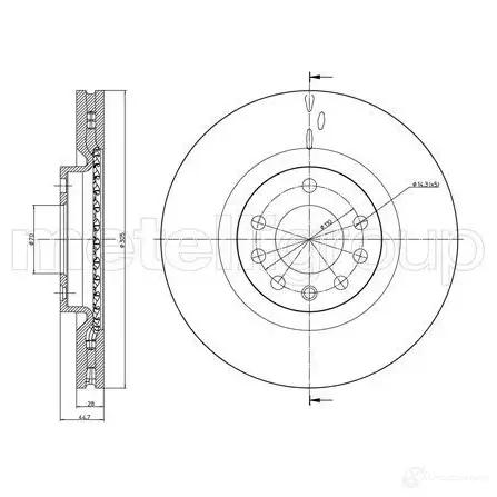 Тормозной диск CIFAM 800860c 8032747041567 P4CZ R 2467107
