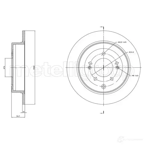Тормозной диск CIFAM 1437323839 S85G 1X 8001820c