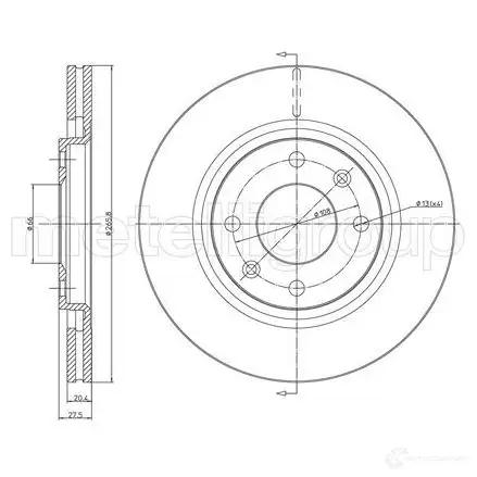 Тормозной диск CIFAM VGIOU 2X 8032747241615 2466586 800191 - Изображение 1
