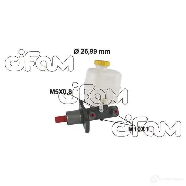 Главный тормозной цилиндр CIFAM 8032747012796 QOKF T13 2462966 202866 изображение 0