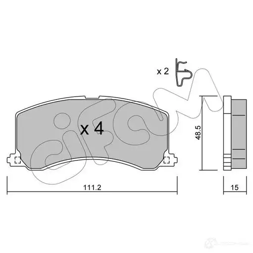 Тормозные колодки, комплект CIFAM 8222480 2340 0 2467747 F8TR7D изображение 0