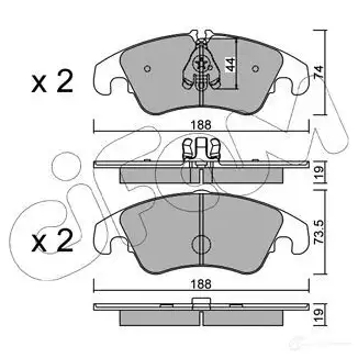 Тормозные колодки, комплект CIFAM 24 408 24409 8227750 2468455 изображение 0