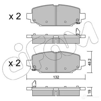 Тормозные колодки, комплект CIFAM 1437322761 82212100 6YBD XAY изображение 0