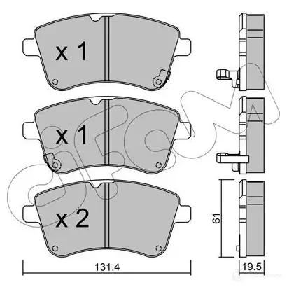 Тормозные колодки, комплект CIFAM 2468615 25 184 8229130 25185 изображение 0