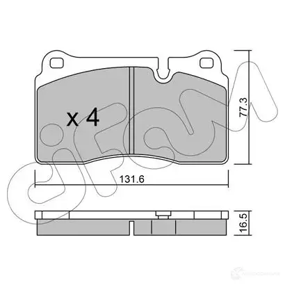 Тормозные колодки, комплект CIFAM 20 217 2468358 8226950 N3UZHH8 изображение 0