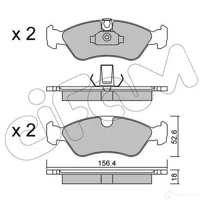 Тормозные колодки, комплект CIFAM 2467685 8222080 21 190 21862 изображение 0