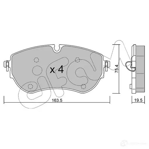 Тормозные колодки, комплект CIFAM 29 Y2I 82211720 1437323547