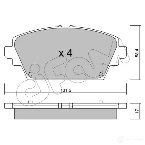 Тормозные колодки, комплект CIFAM WVMHU 2468036 230 94 8224640