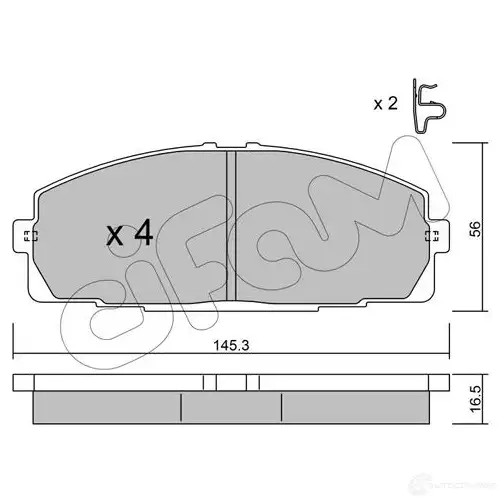 Тормозные колодки, комплект CIFAM 2468007 8224340 0U0X85N 2 1468 изображение 0