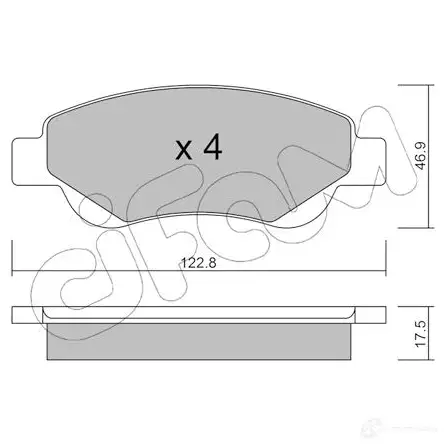 Тормозные колодки, комплект CIFAM 0WTU2 2395 9 8226370 2468274 изображение 0