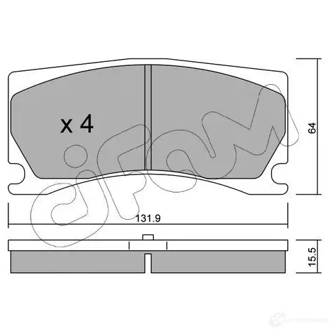 Тормозные колодки, комплект CIFAM IN6X2 24 851 82211060 1424647254 изображение 0