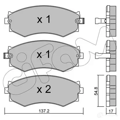 Тормозные колодки, комплект CIFAM 21527 2 1526 2467656 8221901 изображение 0