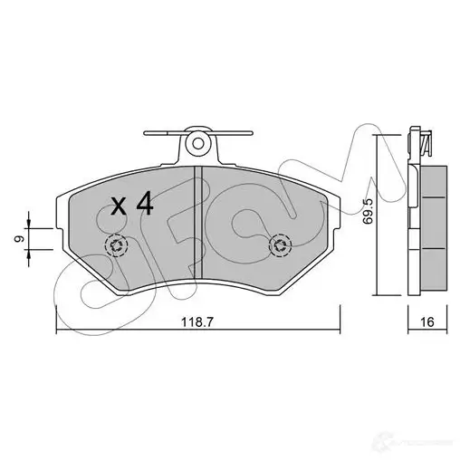 Тормозные колодки, комплект CIFAM 2467699 W8CKJM6 8222151 21 945