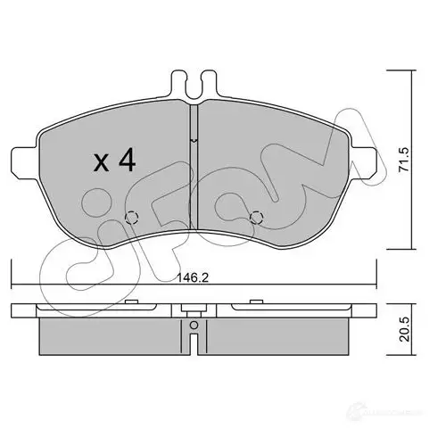 Тормозные колодки, комплект CIFAM 8226650 Q1A42TH 2468313 24 306 изображение 0