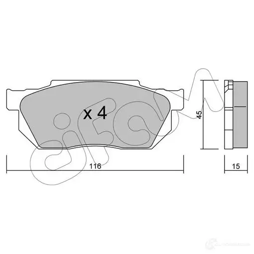 Тормозные колодки, комплект CIFAM 2 0959 XL4E2RT 8222470 2467745 изображение 0