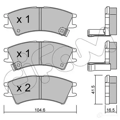 Тормозные колодки, комплект CIFAM 232 38 2467929 8223610 23239 изображение 0