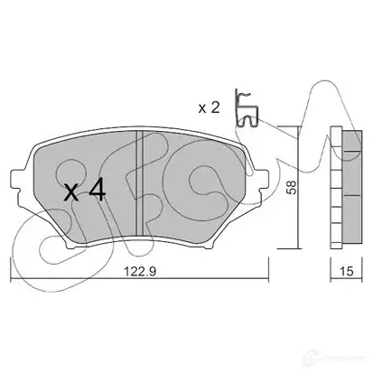 Тормозные колодки, комплект CIFAM W52U8BJ 24 297 2468569 8228700