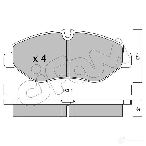 Тормозные колодки, комплект CIFAM 8226710 291 92 RGSJJG 2468321