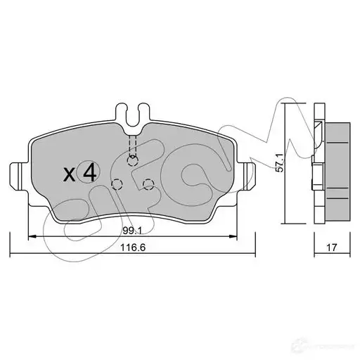 Тормозные колодки, комплект CIFAM ZEQIU1J 2 3070 2467842 8223100