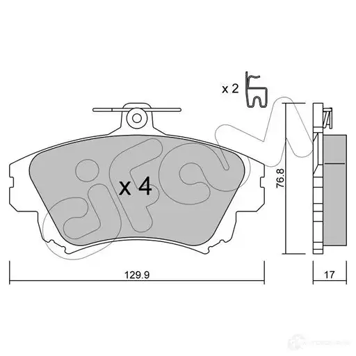 Тормозные колодки, комплект CIFAM 2467809 8222860 21983 21 982 изображение 0