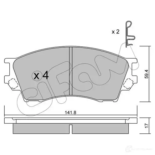 Тормозные колодки, комплект CIFAM 8224730 2 1571 2468046 21959 изображение 0