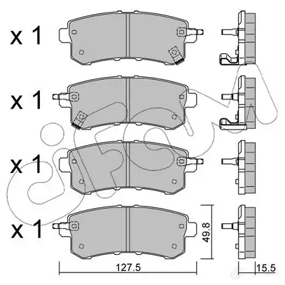 Тормозные колодки, комплект CIFAM QQF7SD M 1437323064 82211550 изображение 0