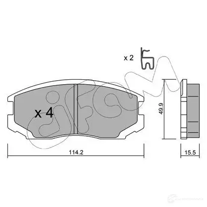Тормозные колодки, комплект CIFAM 2 KIM7X 8032747650745 2467951 8223820