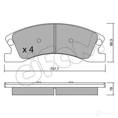 Тормозные колодки, комплект CIFAM 8226260 240 83 9E46ZJX 2468263