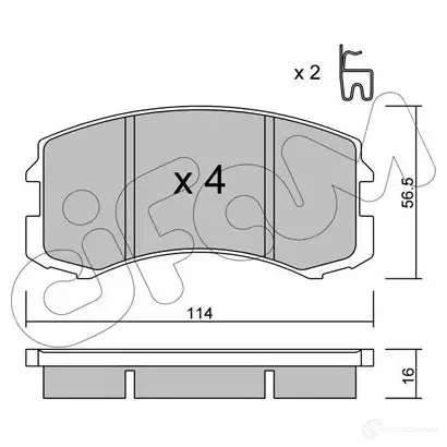 Тормозные колодки, комплект CIFAM 8227360 5M2480 2468408 242 91