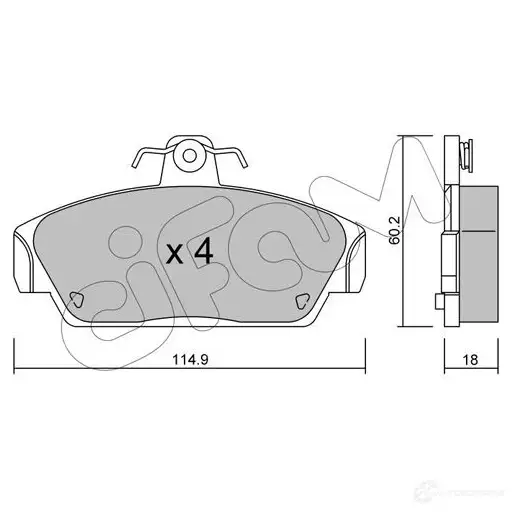 Тормозные колодки, комплект CIFAM 2467545 8221210 FGHIY4X 2 1518