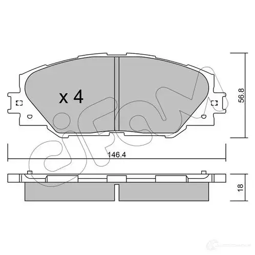 Тормозные колодки, комплект CIFAM M3IX7W 8227480 2468422 2433 7