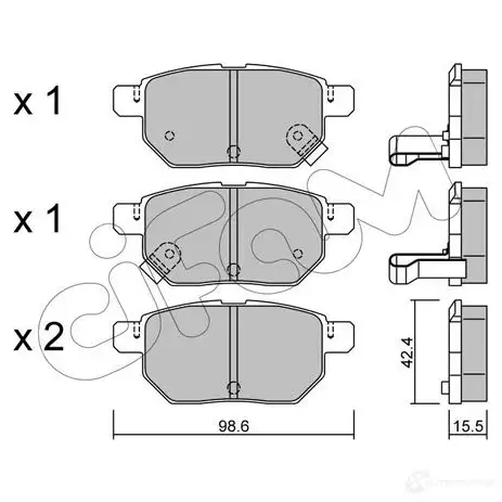 Тормозные колодки, комплект CIFAM 25017 2501 6 8227461 2468420 изображение 0