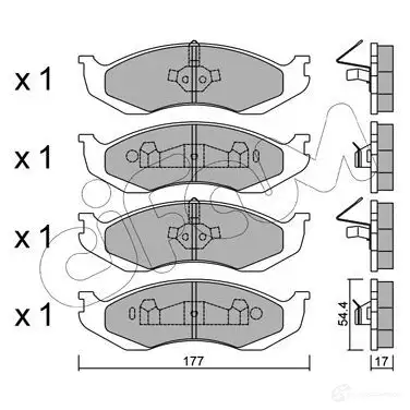 Тормозные колодки, комплект CIFAM 2467705 21 822 8222180 21823 изображение 0