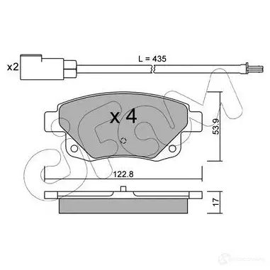 Тормозные колодки, комплект CIFAM 2448 6 8226810 NAKS0 2468343 изображение 0